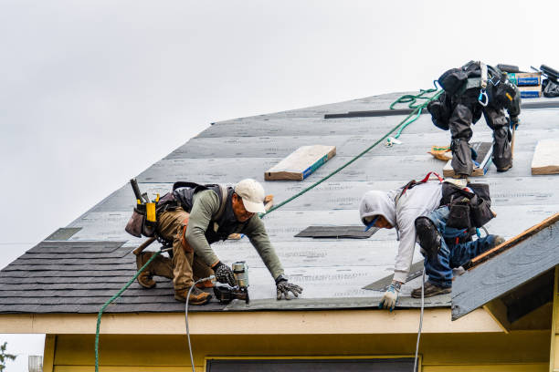Professional Storm Damage Roof Repair technician working in Sandy Lake, PA